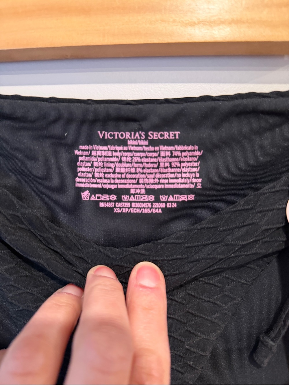 NWT Victoria's Secret Mix Match Side-Tie Bikini Bottom Black XS - Picture 6 of 9